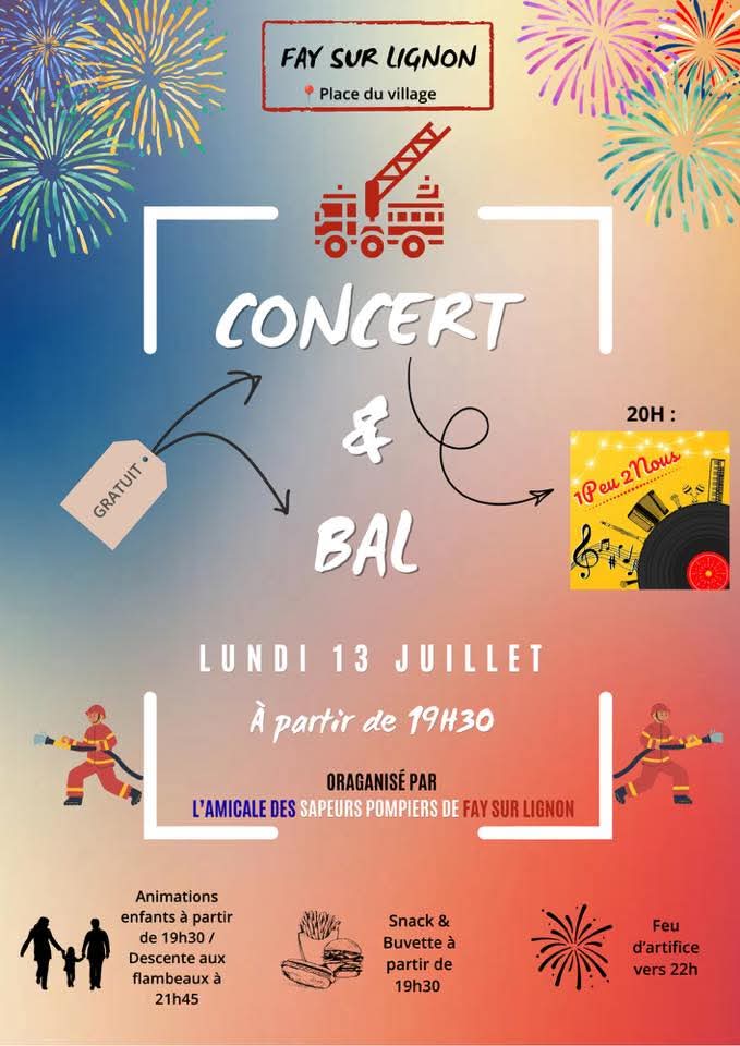 Bal des Pompiers & feu d'artifice_Fay-sur-Lignon