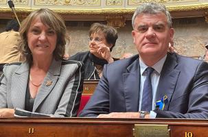 Isabelle Valentin et Jean-Pierre Vigier, députés de Haute-Loire.