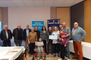 Les bénéfices du salon du vin distribués par le Kiwanis ce mardi 2 avril