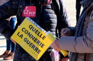 Une mobilisation pacifiste contre la guerre. 