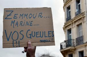 Photo prise le 10 janvier 2015 à l'occasion d'une manif Charlie Hebdo