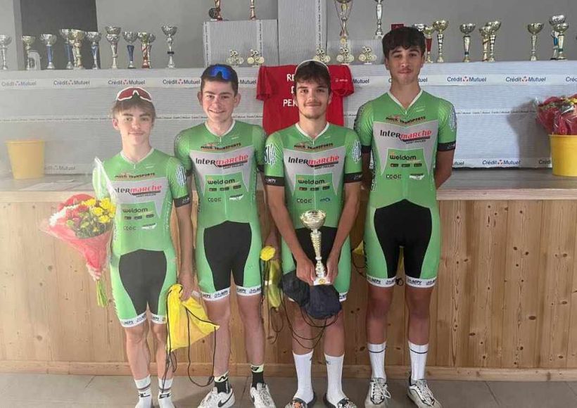Lucas SEUX, Joan GENTES, Dorian ANDRE et Mathis TALLARON de l'UCPV