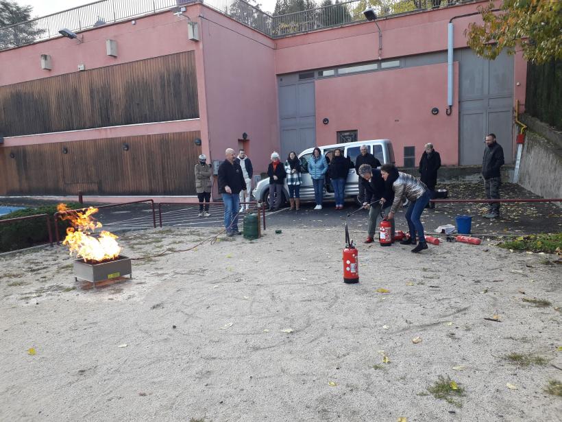 Mise en situation lors de la formation de risque incendie à Espaly