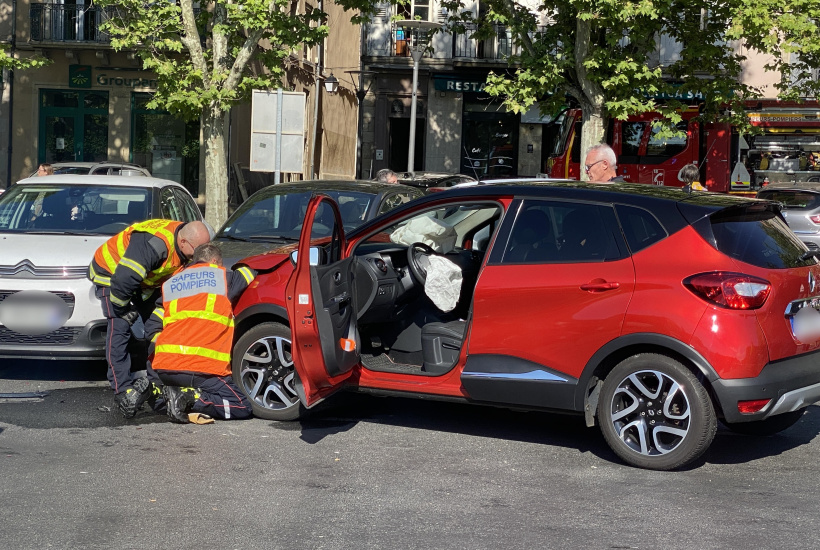 L'accident a eu lieu proche de la sortie du parking du Breuil. 