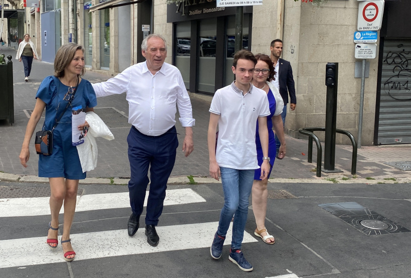 En compagnie de Cécile Gallien, Matteo Uggeri et Patricia Joubert, sur l'avenue du Breuil.