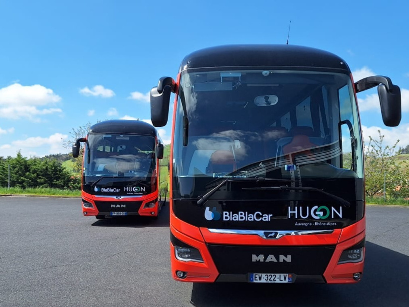 Les bus siglés Blablacar Hugon