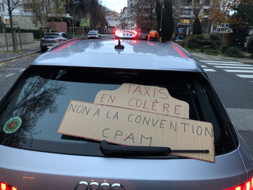 Manifestation des taxis altiligériens