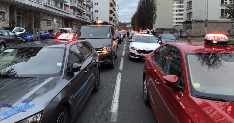 Manifestation des taxis altiligériens
