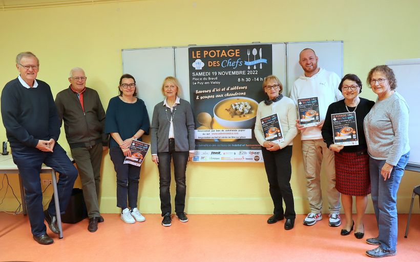 Le Potage des Chefs, parrainé par Guillaume Fourcade, au profit d'Habitat et Humanisme 43.